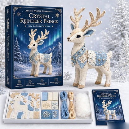🐉Kit de patchwork de fieltro para crear un dragón de hielo: Set de costura para el guardián del invierno ártico