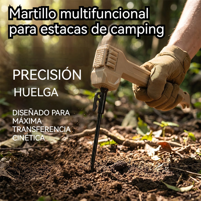 ⛺🔨Martillo multifuncional para camping | Clava y extrae estacas fácilmente