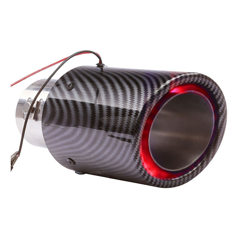 🚗🚗Tubo de escape con LED de fibra de carbono.