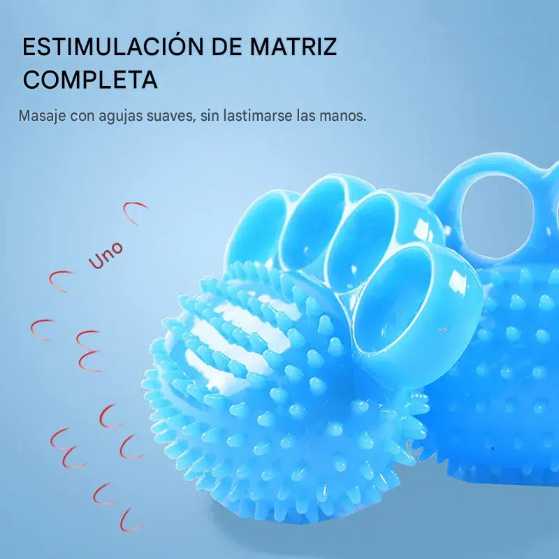 Pelota ortopédica para la recuperación de dedos y manos, con anillos de fijación, dispositivo de entrenamiento de fuerza y movilidad para personas mayores o con secuelas de un derrame cerebral.