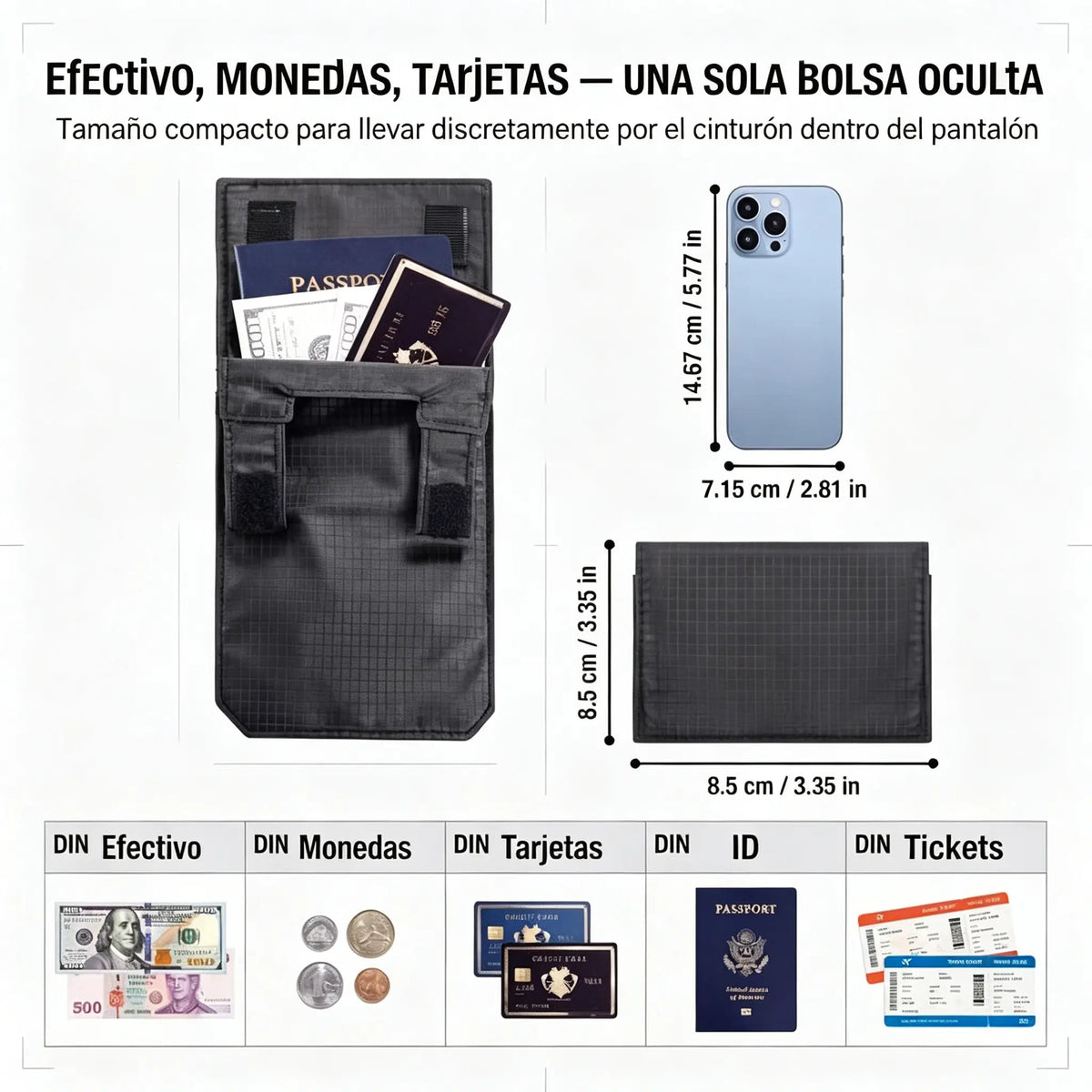 💳✈️ Skriveni pojas za novac i putovnicu – prijenosna i sigurna torbica oko struka za zračne luke, putovanja gradom i pustolovine na otvorenom 🌍