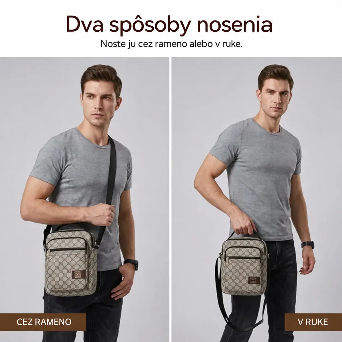 🧳 Univerzálna náramková taška z PU kože — praktická na cesty, do práce aj na každý deň.