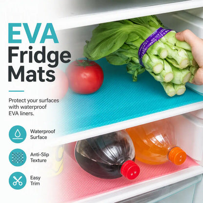 8 komada za 23 € — 🧊🛡️ Vodootporne podloge za police hladnjaka — Protuklizne, lako se čiste i sigurne za hranu — Održavaju police urednima i svježima ✨
