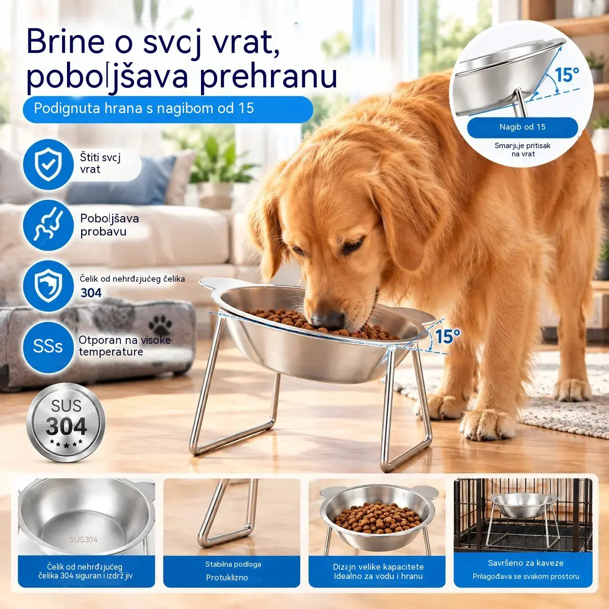 🎃 Halloween specijal: Pola cijene! 🥣 Ergonomska zdjela za hranjenje s nagibom od 15°