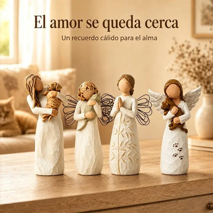 👼 Ángel esculpido y pintado a mano, Ángel de la Amistad