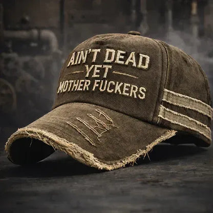 Gorra de camionero vintage "Aún no estoy muerto"