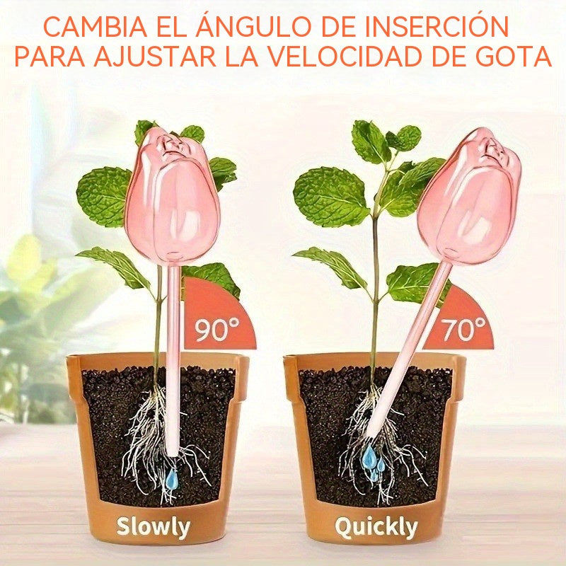 🌷¡Disfruta ahora de un 50% de descuento! ✨Bola de riego automática con forma de tulipán para plantas🎀