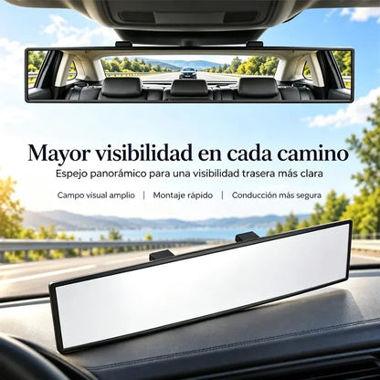 Espejo retrovisor interior panorámico universal con clip para automóvil