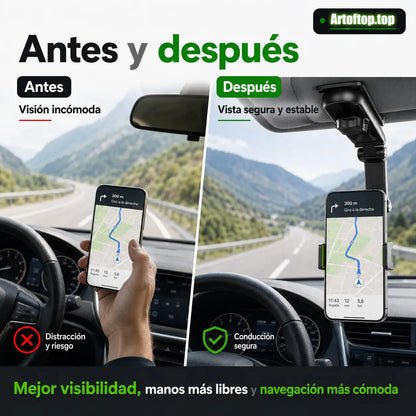 2 pieces 29€-🔥 Soporte giratorio y telescópico para teléfono en el coche