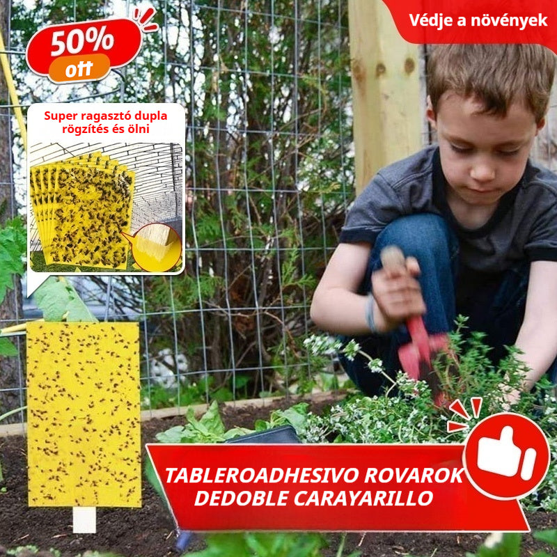 🔥【100 darab】--11500  Ft】【Időszakos ajánlat】💥 Sárga kétoldalas ragacsos rovarcsapda