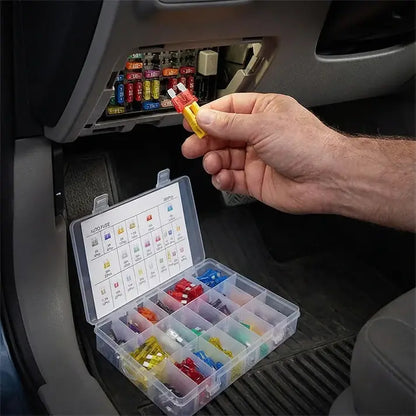 🔌 Juego de 300 fusibles para automóviles | Todos los tipos comunes • En caja de almacenamiento