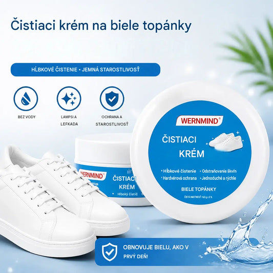 🔥🎁Bezvodý čistiaci krém na biele topánky s hubkou