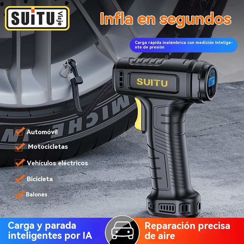 🚗💨✅Compra 1 y llévate 1 gratis🔥Inflador de neumáticos portátil inalámbrico multifuncional para coche con pantalla digital