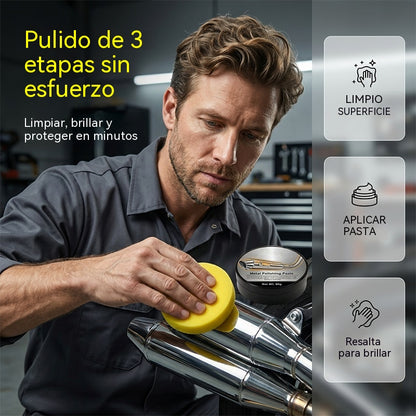 【200g】 2 juegos 26€--Kit de compuesto para pulir tubos de escape de coche (con esponja)