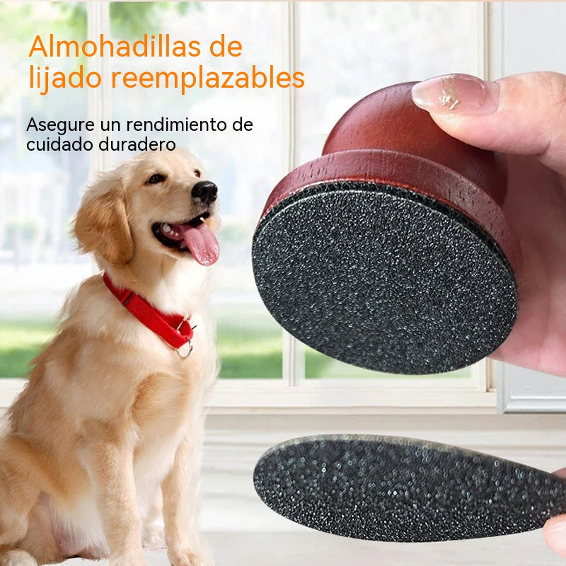 🐕 Lima de uñas de madera para mascotas – Papel de lija reemplazable, no corta la parte sensible de la uña.