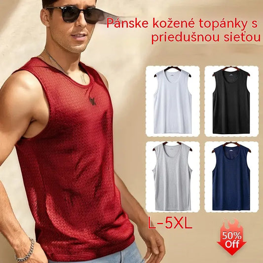 👕【3-dielna sada】Pánske ležérne tričká vyrobené z chladivého hodvábneho materiálu ✅ Ľahké, priedušné a rýchloschnúce