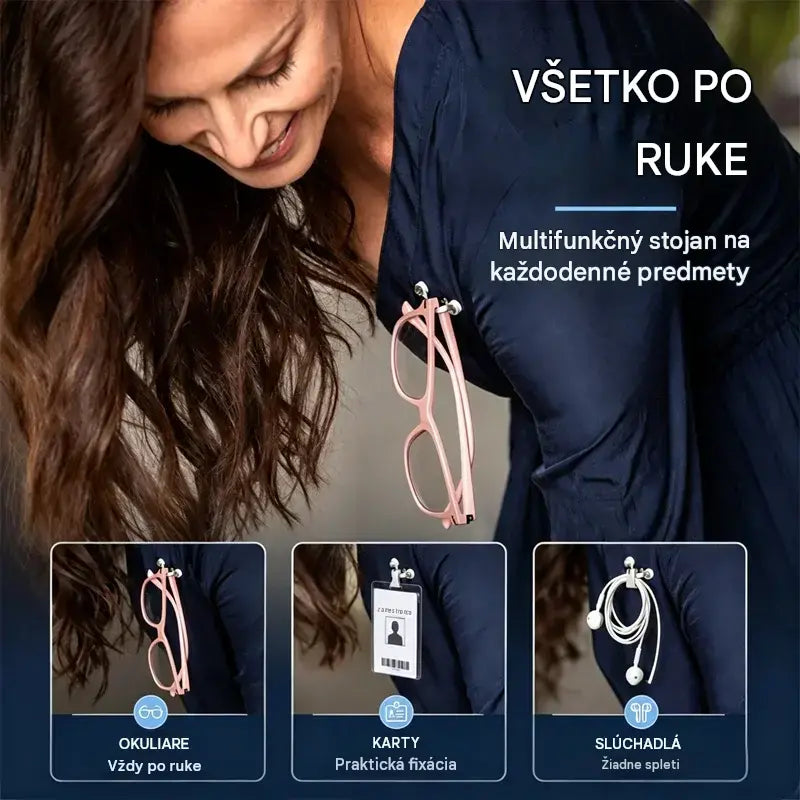 5 kus za 22 eur 🧷🧲 Magnetický držiak na okuliare, univerzálny vešiak na okuliare pre čitateľov, okuliare s modrým svetlom a slnečné okuliare, už žiadne stratené okuliare
