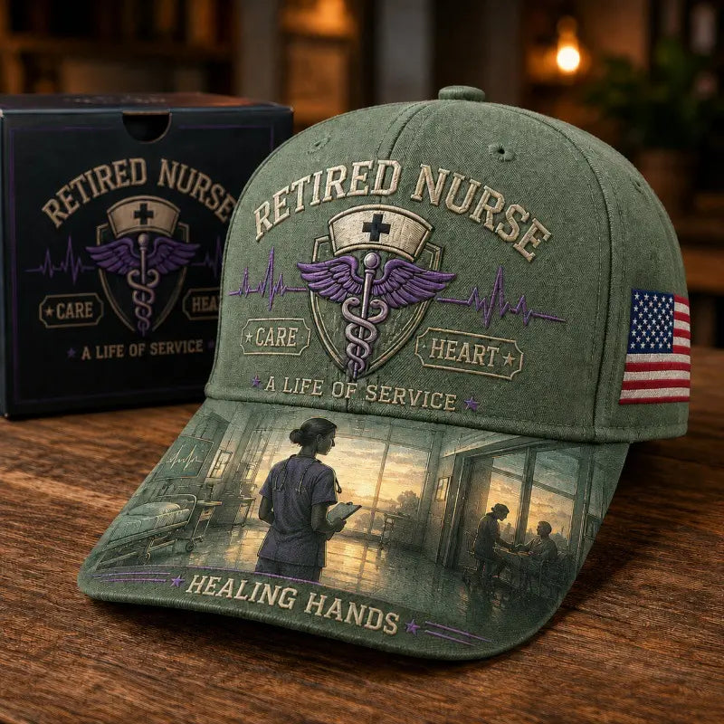 💜Gorro conmemorativo en honor a la labor sanadora de una enfermera jubilada