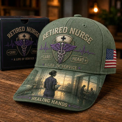 💜Gorro conmemorativo en honor a la labor sanadora de una enfermera jubilada
