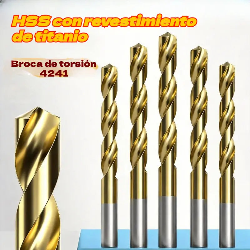🔥🔧 Kit de brocas con revestimiento de titanio. La elección de los artesanos expertos.