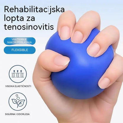 Ortotske lopte s prstenovima za fiksiranje za rehabilitaciju prstiju i šake, pogodne za trening snage i pokretljivosti kod starijih osoba ili pacijenata s moždanim udarom.