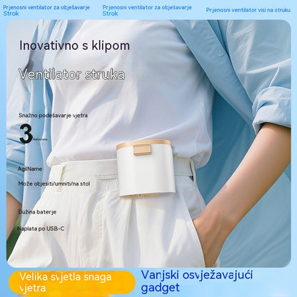 🔥【Kupite jedan, dobijte jedan gratis】🌀 Mini ventilator velike brzine koji se može nositi oko struka.