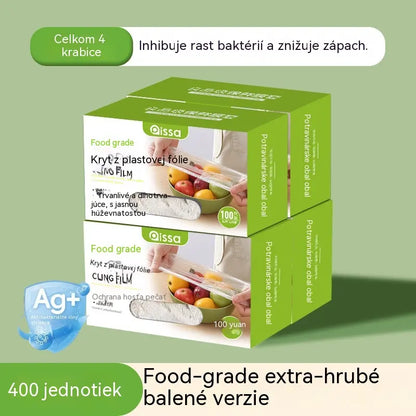 Extra hrubé, balenie so 4 škatuľkami (400 kusov) – 24 € – Antibakteriálne elastické kryty na potraviny; jednorazové vrecká na potraviny vhodné do kuchyne či chladničky.