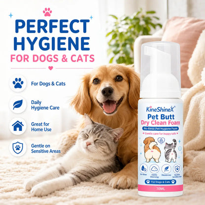😻2 fľaše za 21 eur😻Pena na suché čistenie zadnej časti tela psov a mačiek – nevyžaduje oplachovanie