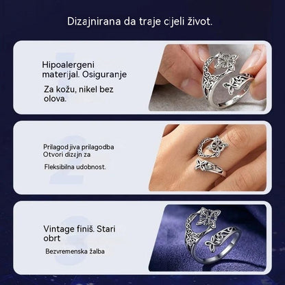 【Kupite 1 i dobijete 1 besplatno】2 komad 23 eura】Prsten od keltskog čvora od srebra S925