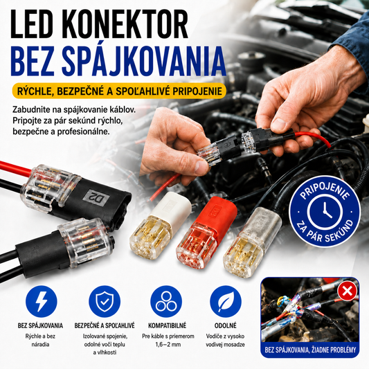 🥳 50% zľava! ⏰ 【1000 kusov skladom】Konektor kábla bez odizolovania, s uzamykateľnou prackou, bezpečným uzáverom a protišmykovou úpravou ⚡️
