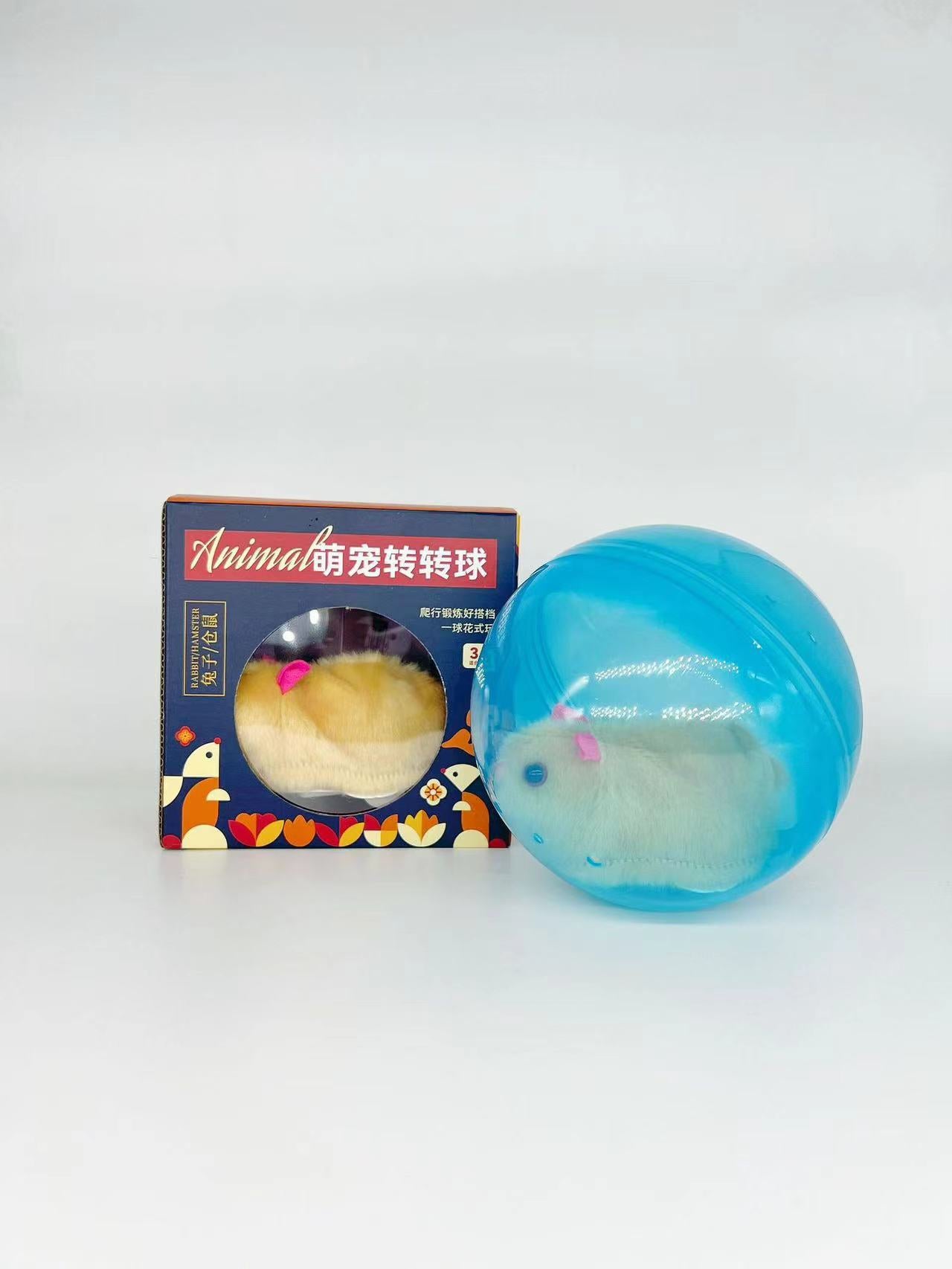 🐹 Juguete interactivo para gatos | Hámster y conejo que ruedan solos