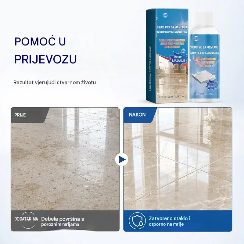 ✨ Sredstvo za čišćenje i poliranje mramora – Nježno čisti, pojačava sjaj te štiti i zatvara kamen ✨