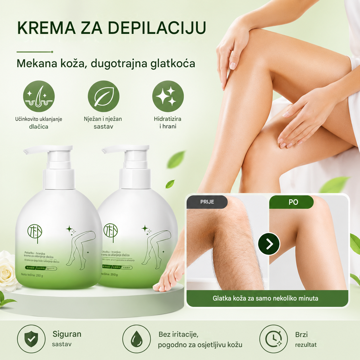 ✨Nježan i koži prijazan set za uklanjanje dlačica | Ponuda je vremenski ograničena🎁