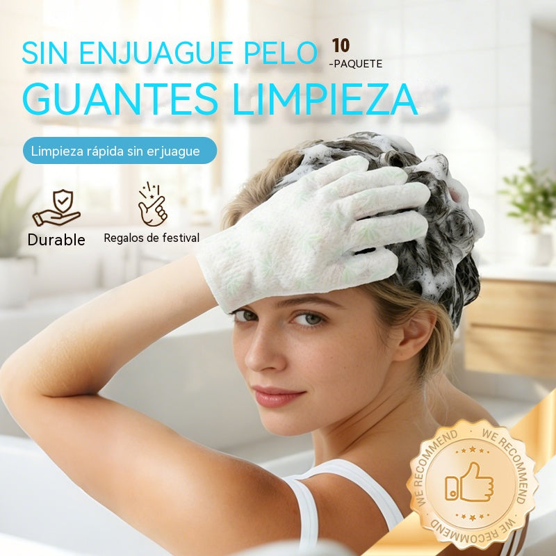 【10 unidades】🧤Guantes capilares limpiadores sin enjuague para controlar el sebo