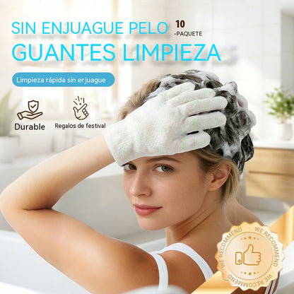 【10 unidades】🧤Guantes capilares limpiadores sin enjuague para controlar el sebo