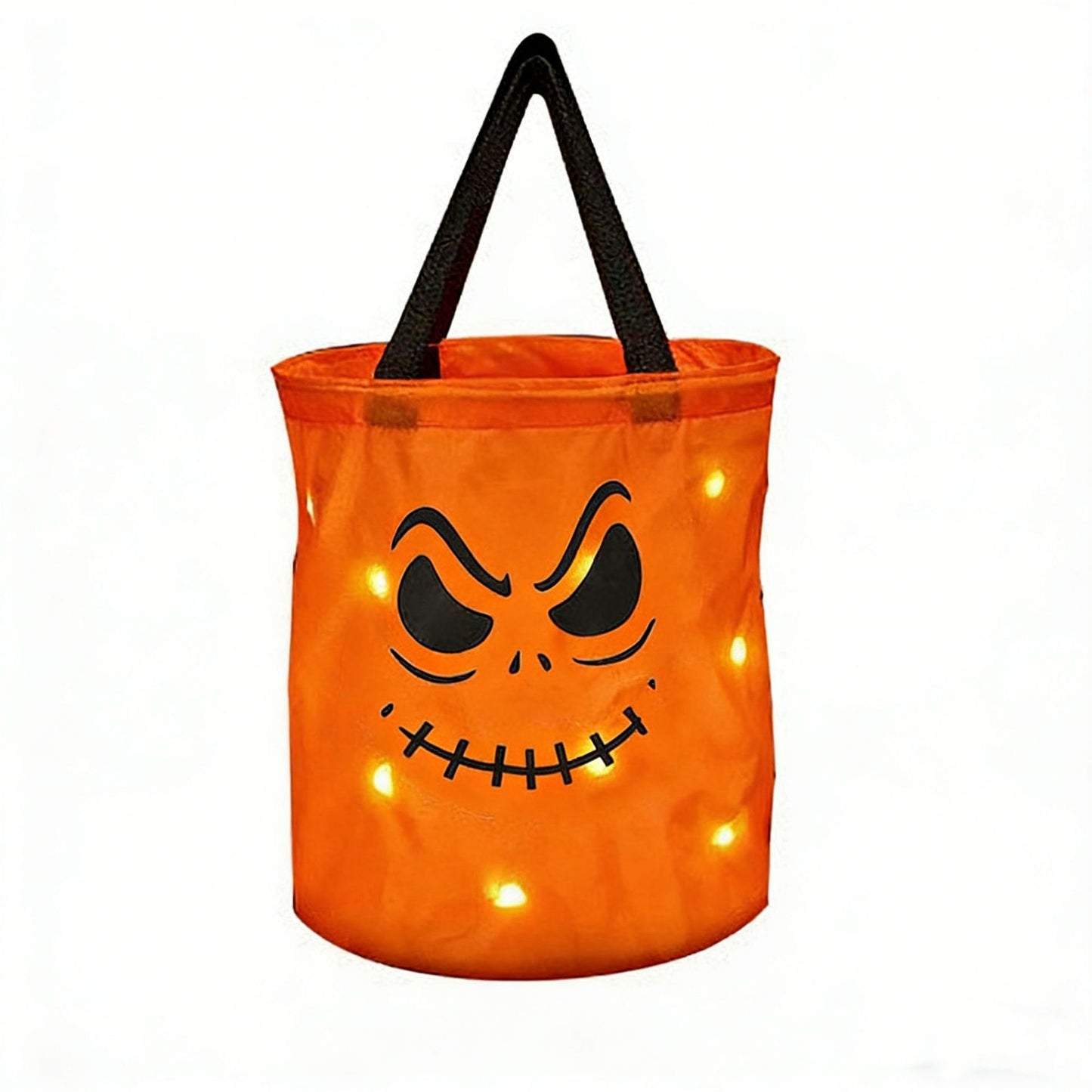 🎃Bolsa de dulces de calabaza que brilla en la oscuridad para Halloween — Luz LED