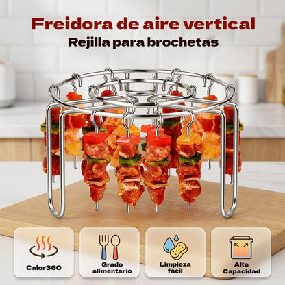 ✨Parrilla de acero inoxidable para brochetas🍢