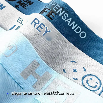 🧊【Compra 3 y llévate 3 gratis: 6 piezas en total】Calzoncillos bóxer de seda helada transpirables y finos para hombre, superventas del verano