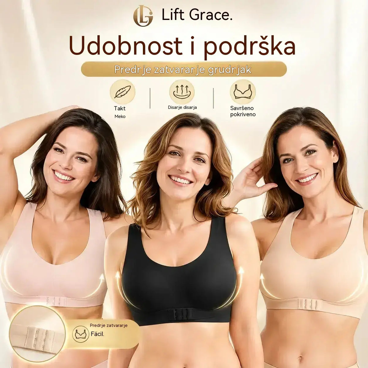 🎉Zadnji dan rasprodaje! – 60 % popusta ⚡ Grudnjak bez žica s kopčanjem sprijeda i ukriženim naramenicama na leđima: korigira držanje te pruža maksimalnu potporu i udobnost.