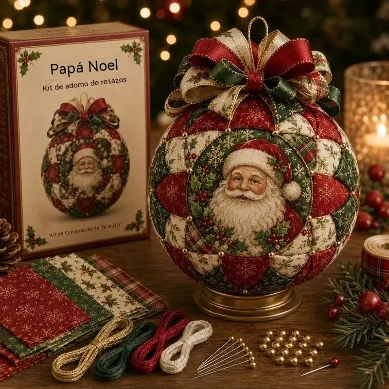 🎄🎄Adorno navideño de patchwork, kit de manualidades para hacer tú mismo