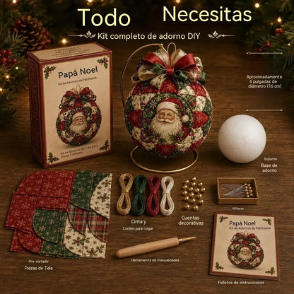 🎄🎄Adorno navideño de patchwork, kit de manualidades para hacer tú mismo