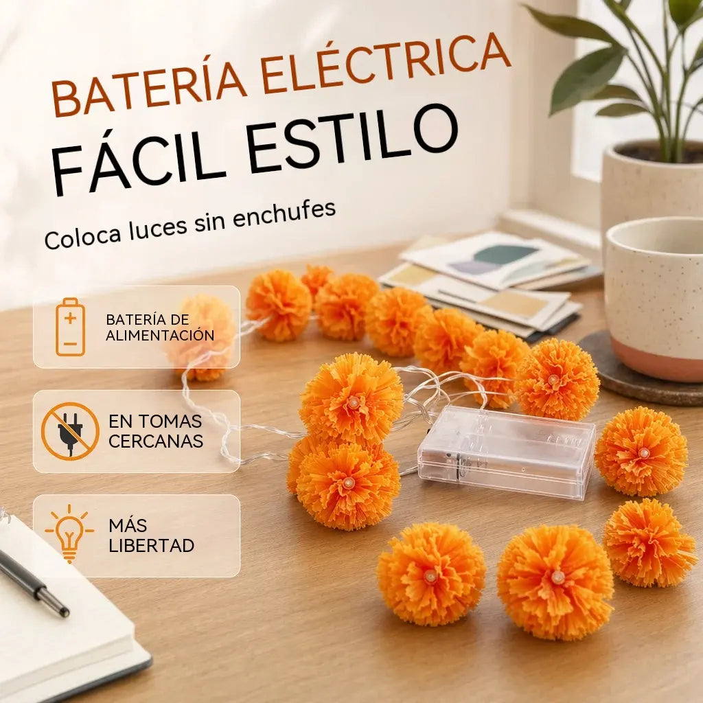 🎃🌼 Luces de caléndula: el brillo naranja festivo crea una atmósfera de Halloween cálida pero espeluznante ✨🕸️