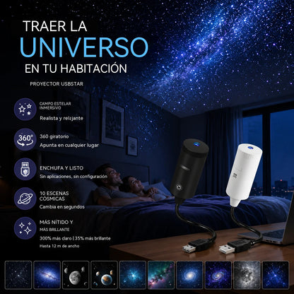 😆😆Proyector de cielo estrellado USB para coche con luz nocturna