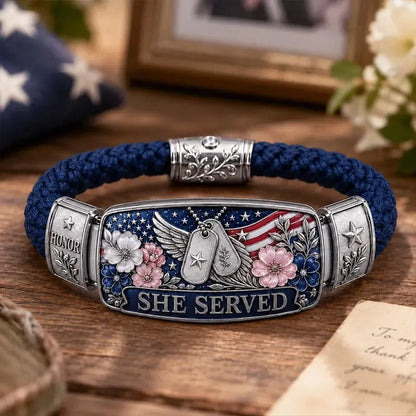 💜🧡Pulsera para veteranas del servicio militar femenino
