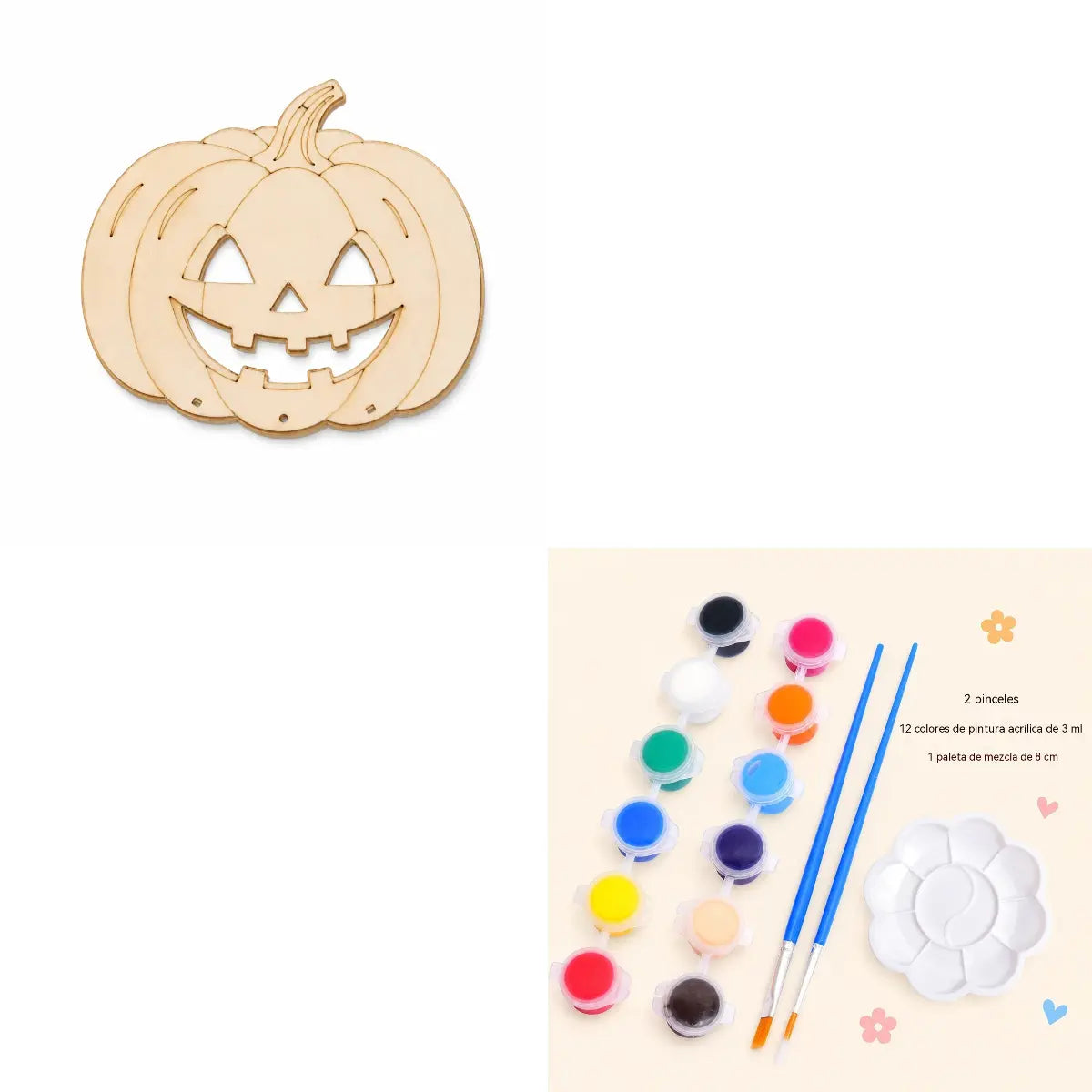 🎃 ¡A mitad de precio! 🪵 Kit de manualidades de calabazas de madera: campanillas de viento de Halloween para hacer tú mismo ✨