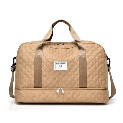 🔥Elegante bolsa de viaje de gran capacidad con diseño de separación para uso húmedo y seco, adecuada para yoga y fitness.