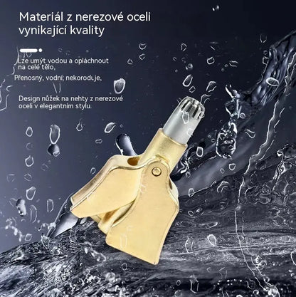 👍【 2 kusy 500  Kč】Ruční mechanický zastřihovač chloupků v nose v retro stylu
