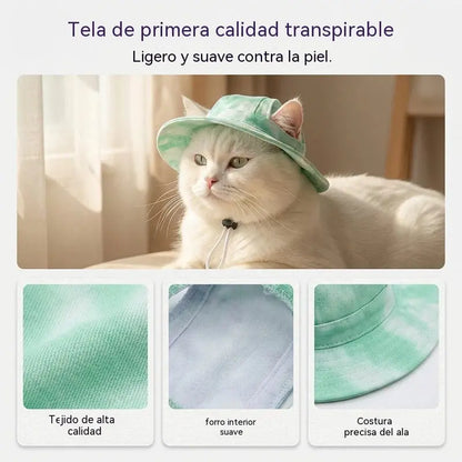【Compra 1 y llévate 1 gratis】🐾 Gorro de pescador ajustable para mascotas (con orificios para las orejas): deja que tu mascota se sienta segura y cómoda al aire libre.