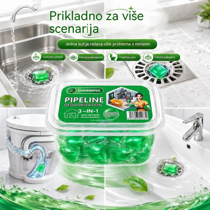 2 kutije (100 kapsula) za 23 €-Vodotopive kapsule za uklanjanje neugodnih mirisa iz odvoda – vrhunsko rješenje za sprječavanje širenja neugodnih mirisa u kupaonicama i kuhinjama.