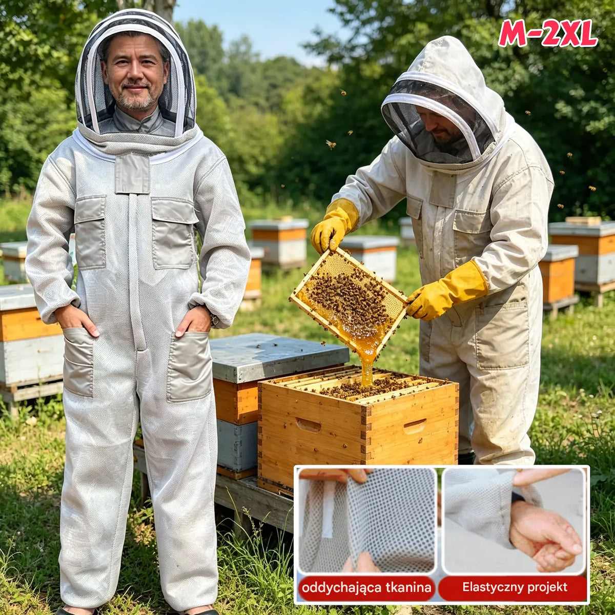 【M-2XL】🐝Pčelinji kombinezon izrađen od 3D pamučne mreže